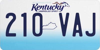 KY license plate 210VAJ