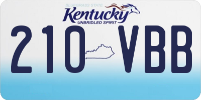 KY license plate 210VBB