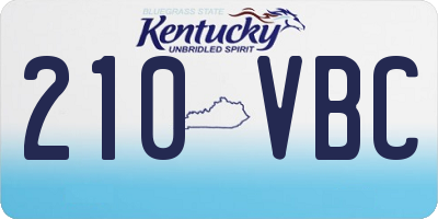 KY license plate 210VBC