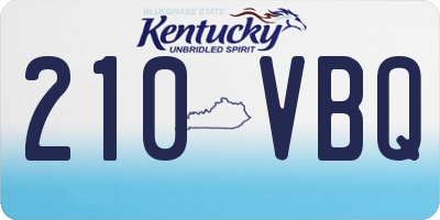 KY license plate 210VBQ