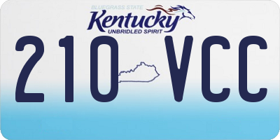 KY license plate 210VCC