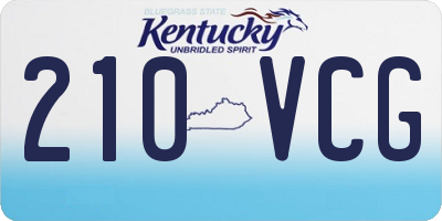 KY license plate 210VCG
