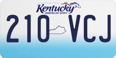 KY license plate 210VCJ