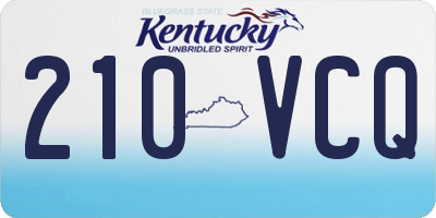 KY license plate 210VCQ
