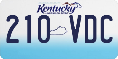 KY license plate 210VDC