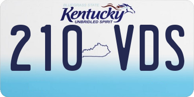 KY license plate 210VDS