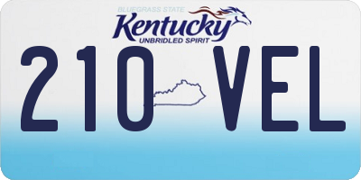 KY license plate 210VEL