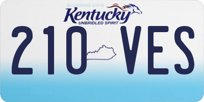 KY license plate 210VES