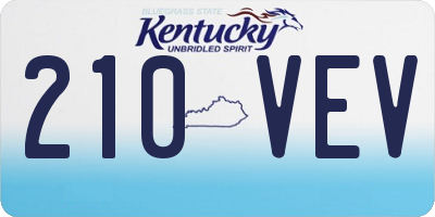 KY license plate 210VEV