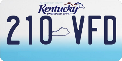 KY license plate 210VFD