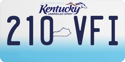 KY license plate 210VFI