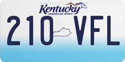 KY license plate 210VFL