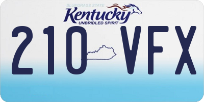 KY license plate 210VFX