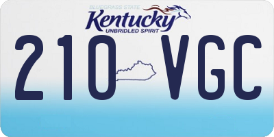 KY license plate 210VGC