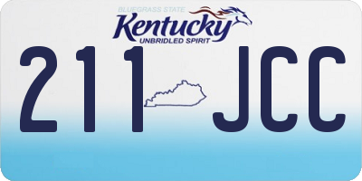 KY license plate 211JCC