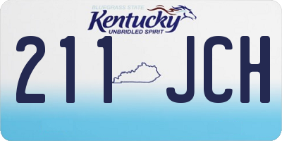 KY license plate 211JCH