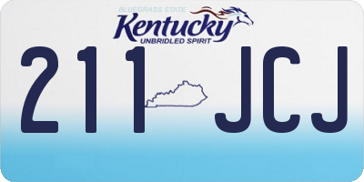 KY license plate 211JCJ