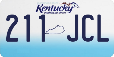 KY license plate 211JCL