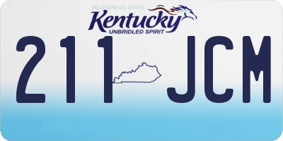 KY license plate 211JCM