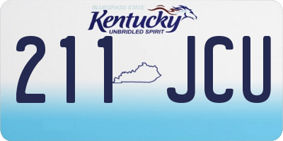 KY license plate 211JCU