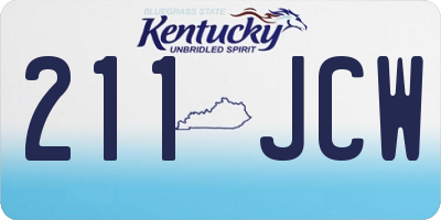 KY license plate 211JCW
