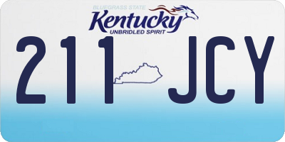 KY license plate 211JCY
