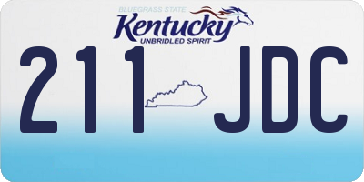 KY license plate 211JDC