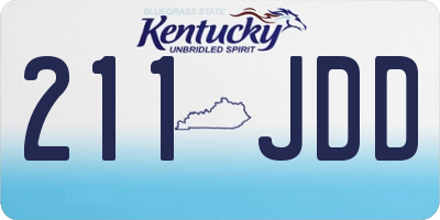 KY license plate 211JDD