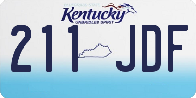 KY license plate 211JDF