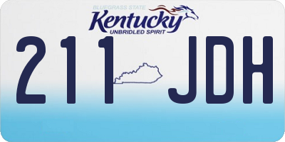 KY license plate 211JDH
