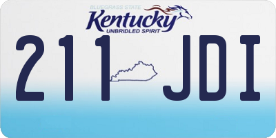 KY license plate 211JDI