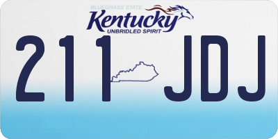 KY license plate 211JDJ