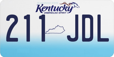 KY license plate 211JDL