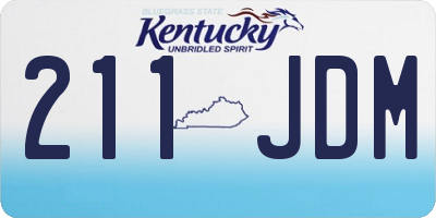 KY license plate 211JDM