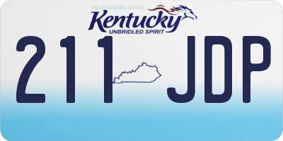 KY license plate 211JDP