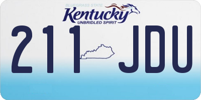 KY license plate 211JDU