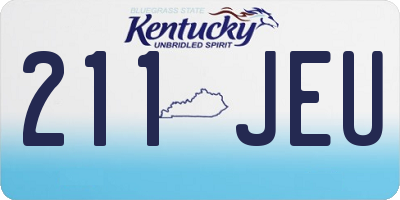 KY license plate 211JEU