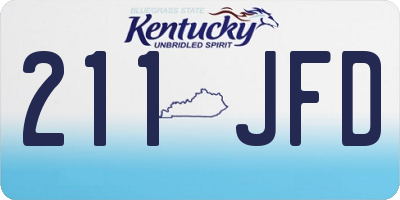 KY license plate 211JFD