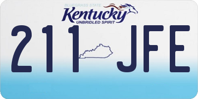 KY license plate 211JFE