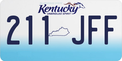 KY license plate 211JFF
