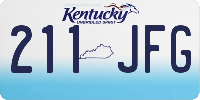 KY license plate 211JFG
