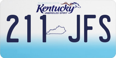 KY license plate 211JFS