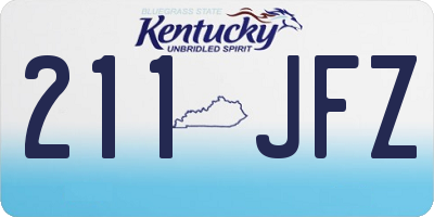 KY license plate 211JFZ