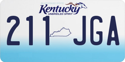 KY license plate 211JGA