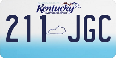 KY license plate 211JGC