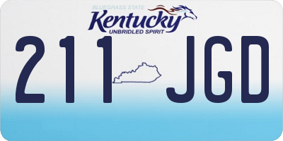 KY license plate 211JGD