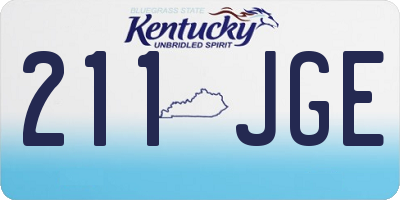 KY license plate 211JGE