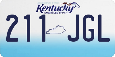 KY license plate 211JGL