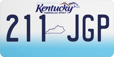 KY license plate 211JGP
