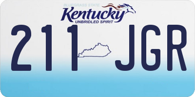 KY license plate 211JGR